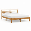 Doppelbett Bettgestell aus massivem Kiefernholz Natur 160 x 200 cm