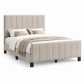 Polsterbett Doppelbett Beige Polyester Rechteckig Liegefläche 160 x 200 cm