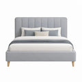 Polsterbett Doppelbett Grau mit Polyesterbezug Rechteckig Liegefläche 160 x 200 cm
