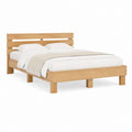 Doppelbett Bettgestell Natur Eichen-Massivholz rechteckig 160 x 200 cm